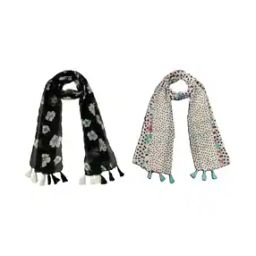 Pack of 2 Women Cotton Printed Scarf -image-42