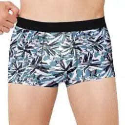 Printed Regular Trunks with Elasticated Waistband-11