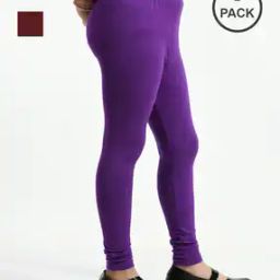 Pack of 2 Girls Leggings with Elasticated Waist-image-24