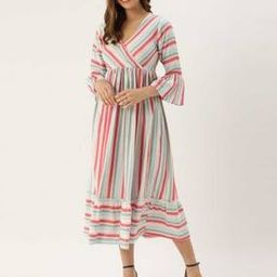 Striped Wrap Dress-image-10