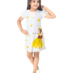 Girls Heart Print A-Line Dress-24