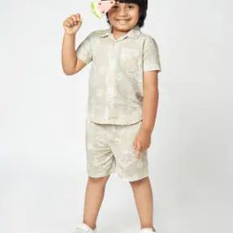 Boys Floral Print Shirt & Shorts Set-image-12