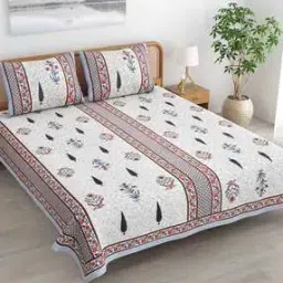 Pure Cotton Hand Printed Jaipuri Bedsheet-picture-41