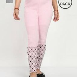 pixie n prince Girls Pack of 2 Floral Print Leggings-picture-35