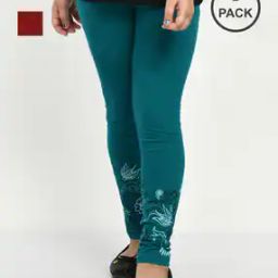 Girls Pack of 2 Floral Print Leggings-image-9