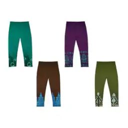 Pack of 4 Printed Leggings with Elasticated Waist-image-109