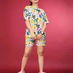 Printed T-Shirt & Shorts Set-image-96