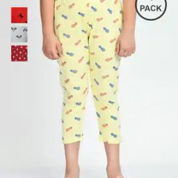 Girls Pack of 4 Slim Fit Flat Front Capris-picture-33