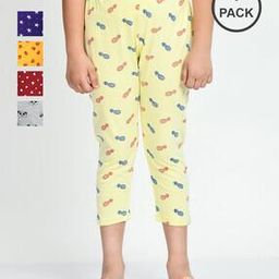 Girls Pack of 5 Slim Fit Flat Front Capris-picture-49