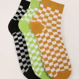 Men Pack of 3 Checked Ankle-Length Socks-picture-7