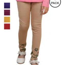 indiweaves Pack of 5 Floral Print Leggings-picture-40