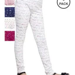 Pack of 5 Printed Leggings with Elasticated Waist-image-143