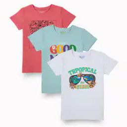  Girls Round Neck Short Sleeve Top-image-87