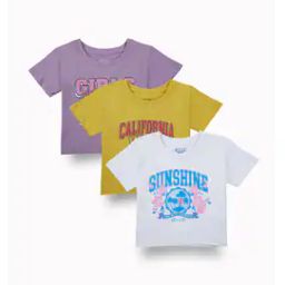  Girls Round Neck Short Sleeve Top-image-92