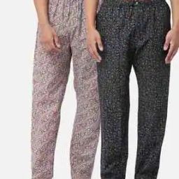 Pack of 2 Printed Pyjamas with Elasticated Waistband-48