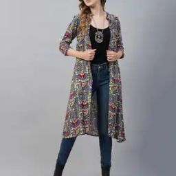 Geometric Pattern Front-Open Shrug-1