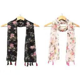 Pack of 2 Women Cotton Printed Scarf-22