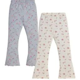 Pack of 2 Floral Print Leggings with Elasticated Waistband-image-76