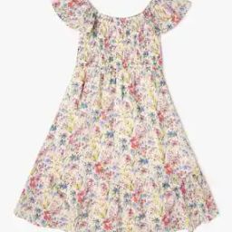 Girls Printed A-Line Dress-43