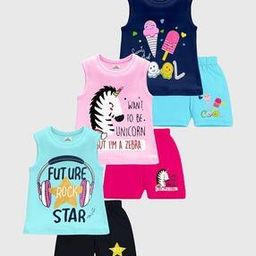 Girls Graphic Shorts With Top-image-73