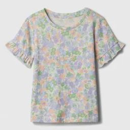 Girls Floral Print Round-Neck Top-image-60