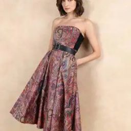 Women Paisley Print Fit & Flared Dress-image-48