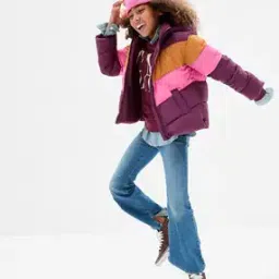 Colourblock Zip-Front Hooded Puffer Jacket-picture-17