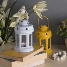 Set of 2 Lantern Candle Holder-7