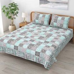 Pure Cotton Hand Printed Jaipuri King Size Bedsheet-image-31