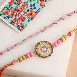 Set of 2 Stone-Studded Thread Tie-Up Rakhis-image-57