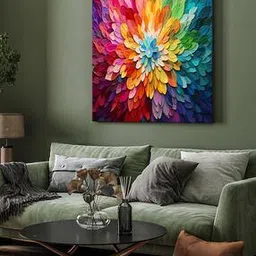999store Colorful Petals Canvas Wrapped Painting-picture-32