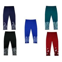 Pack of 5 Printed Leggings with Elasticated Waist-image-142