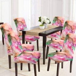 Pack of 6 Abstract Print Chair Slip Covers-image-31