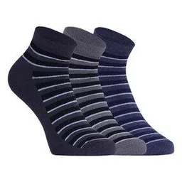 spancia Men Pack of 3 Striped Ankle-Length Socks-picture-0
