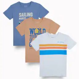 Boys Pack of 3 Cotton T-Shirt-image-59