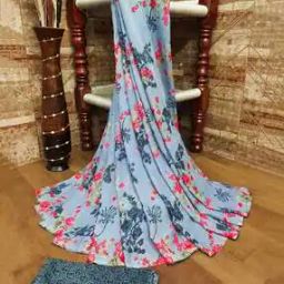 Women Floral Print Georgette Saree-image-27
