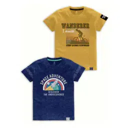 Pack of 2 Graphic Print Crew-Neck T-Shirts-image-53