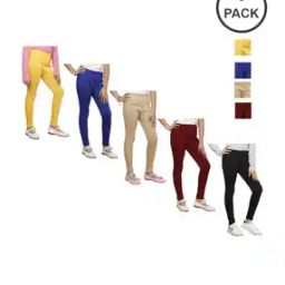 Pack of 5 Leggings with Elasticated Waist-image-40