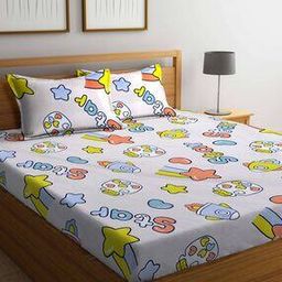 300 TC Printed Double Bedsheet with Pillow Covers-picture-14
