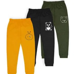 Pack of 3 Graphic Printed Straight Track Pants-image-34