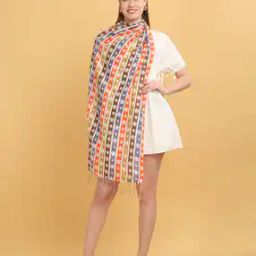 Women Color Block Stole-image-66
