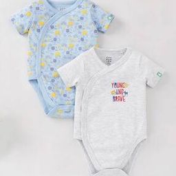ed-a-mamma Boys Pack of 2 Printed Cotton Bodysuits-picture-0