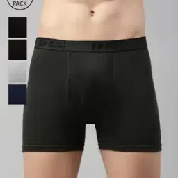 Pack of 5 Trunks with Brand Waistband-image-15
