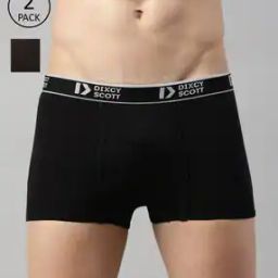 Pack of 2 Cotton Trunks with Brand Waistband-picture-14