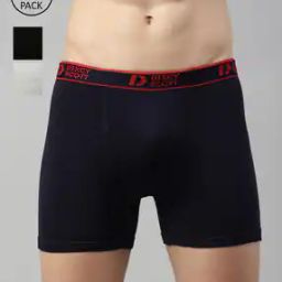 Pack of 3 Cotton Trunks with Brand Waistband-image-74
