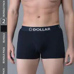Pack of 2 Men Shuffle Intellisoft Cotton Spandex Solid Trunks-image-56