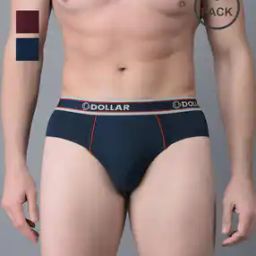 Pack of 2 Men Anti-Microbial Super Combed Cotton Solid Brief-image-4