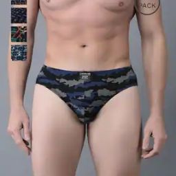 Pack of 5 Men Soft Combed Cotton Printed Brief-23