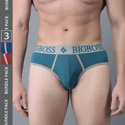 dollar Pack of 3 Men Shuffle Intellisoft Cotton Modal Solid Brief-picture-46