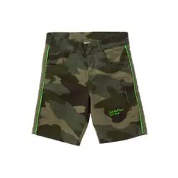 Camouflage Print Shorts with Belted Loops-image-0